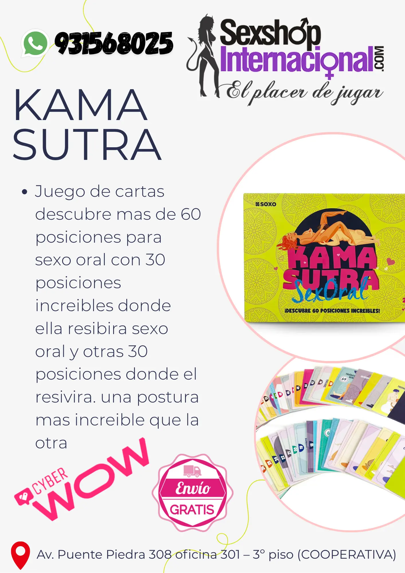 KAMASUTRA JUEGO DE PAREJA - SEXSHOP LMA