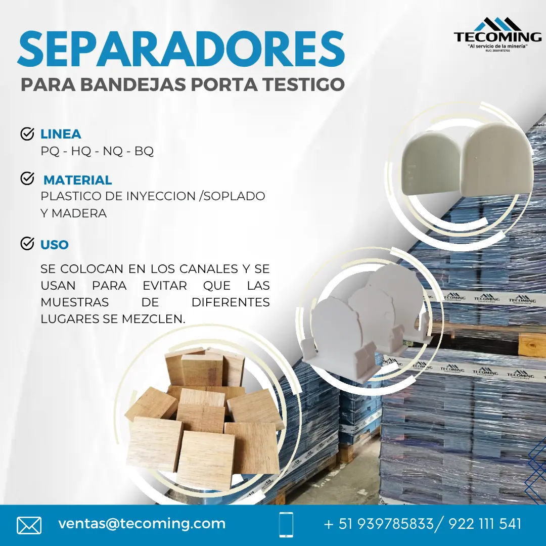 Separadores para Muestras de Sondaje