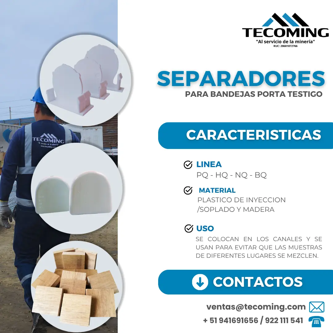 Separadores Complemento de las Bandejas Portatestigo