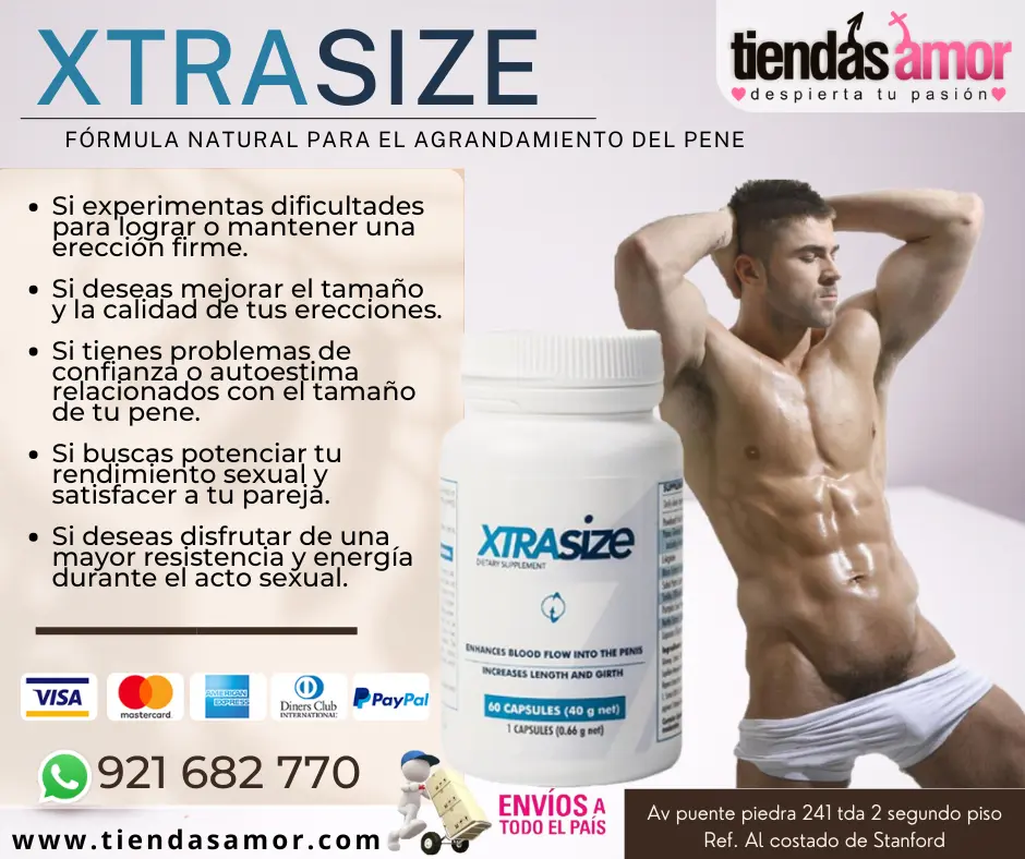 Xtrasize 60 Caps Potencia Sexual juguetes Lubricantes