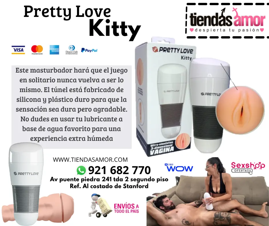 PRETTY LOVE - KITTY MASTURBADOR VAGINA juguetes Lubricantes