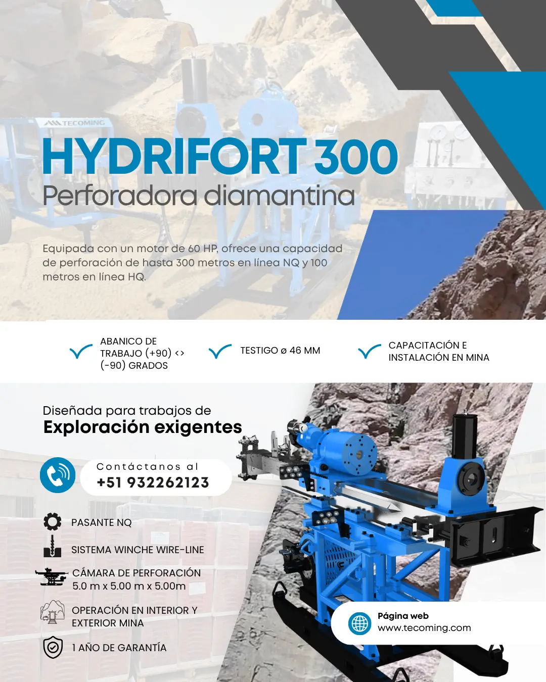 HYDRIFORT 300 EQUIPO DE PERFORACIÓN DE ALTO RENDIMIENTO