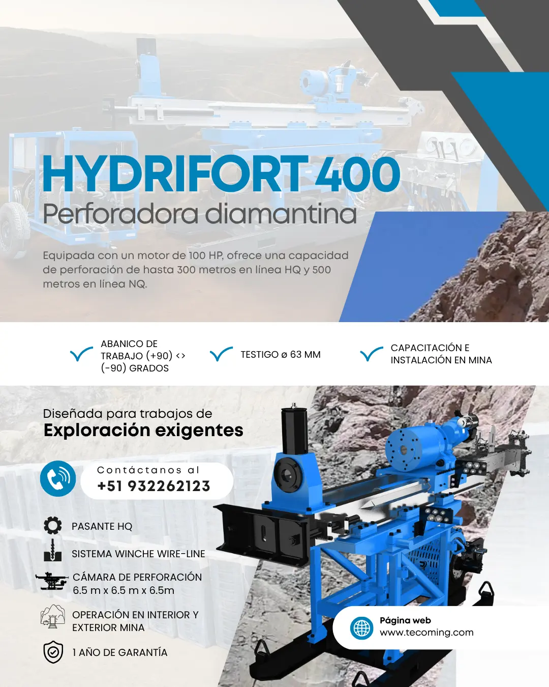 HYDRIFORT 400 EQUIPO DE PERFORACIÓN DE ALTO RENDIMIENTO