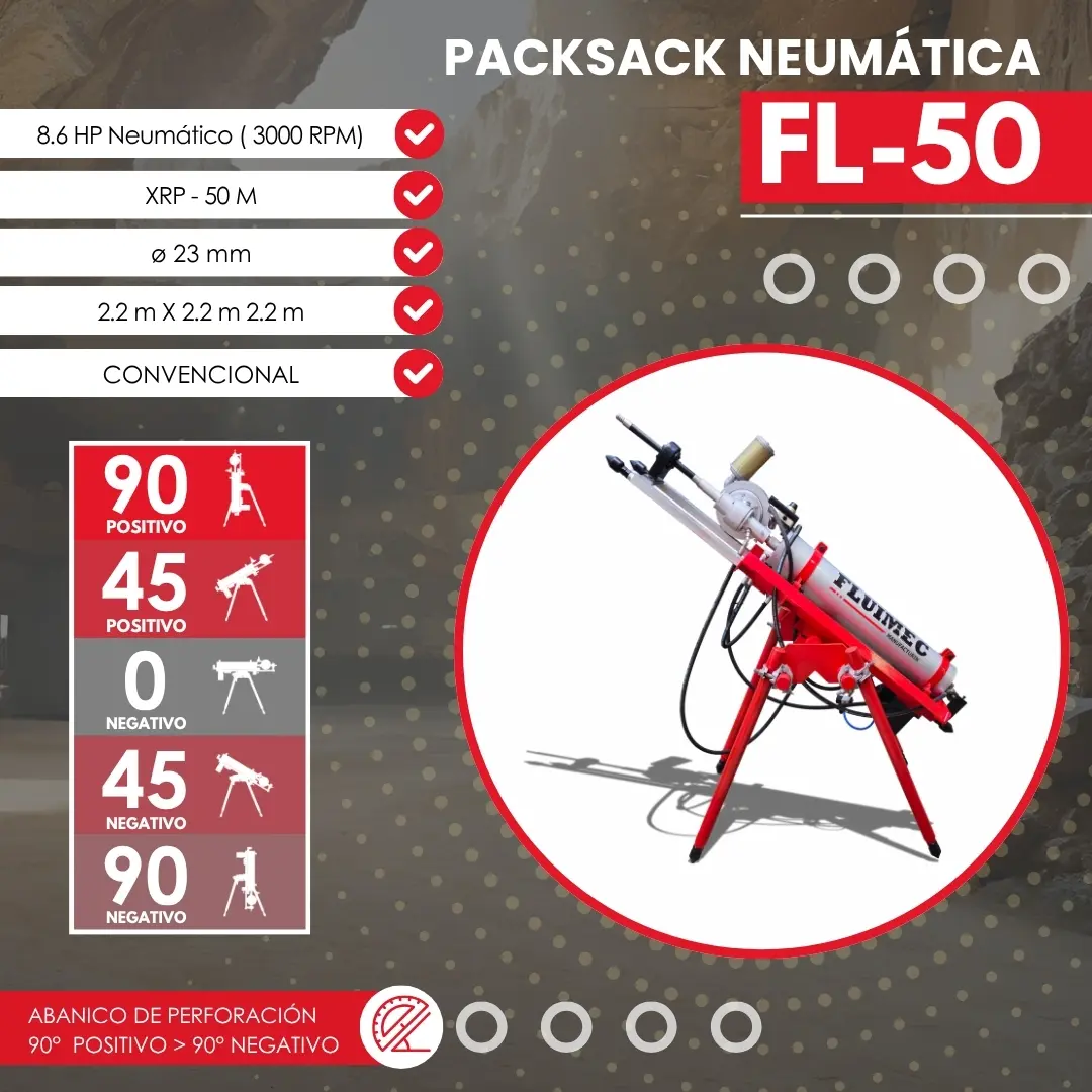 PACKSACK NEUMÁTICA FL50 trabajos en superficie 