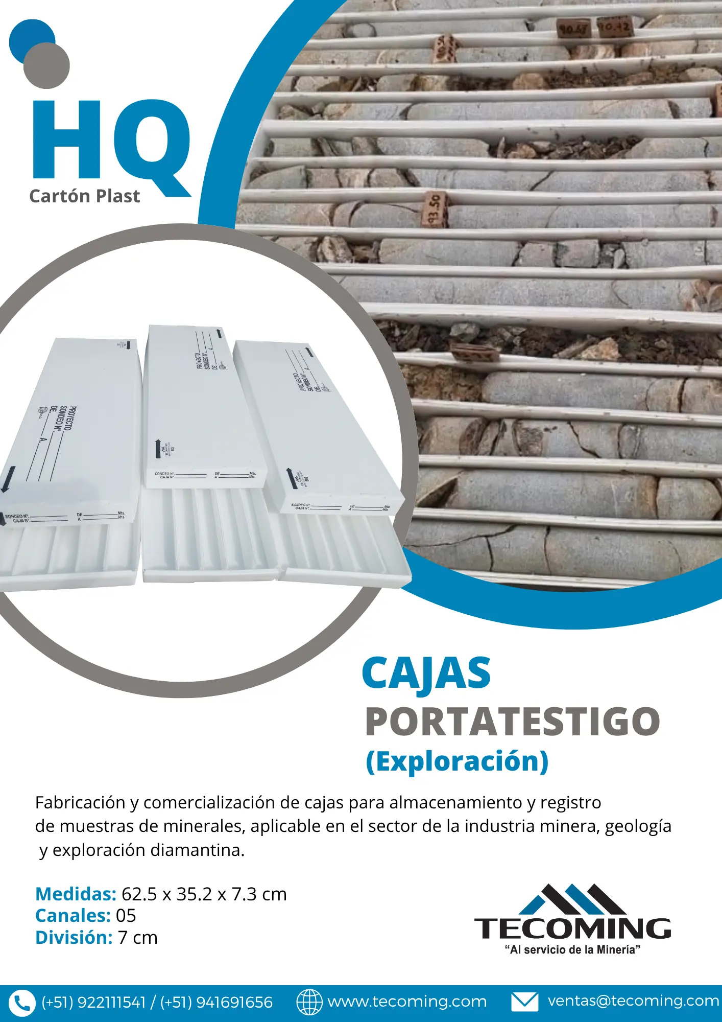 CAJAS DE CARTON PLAST PARA ALMACENAMIENTO EN CAMPO GEOLÓGICO