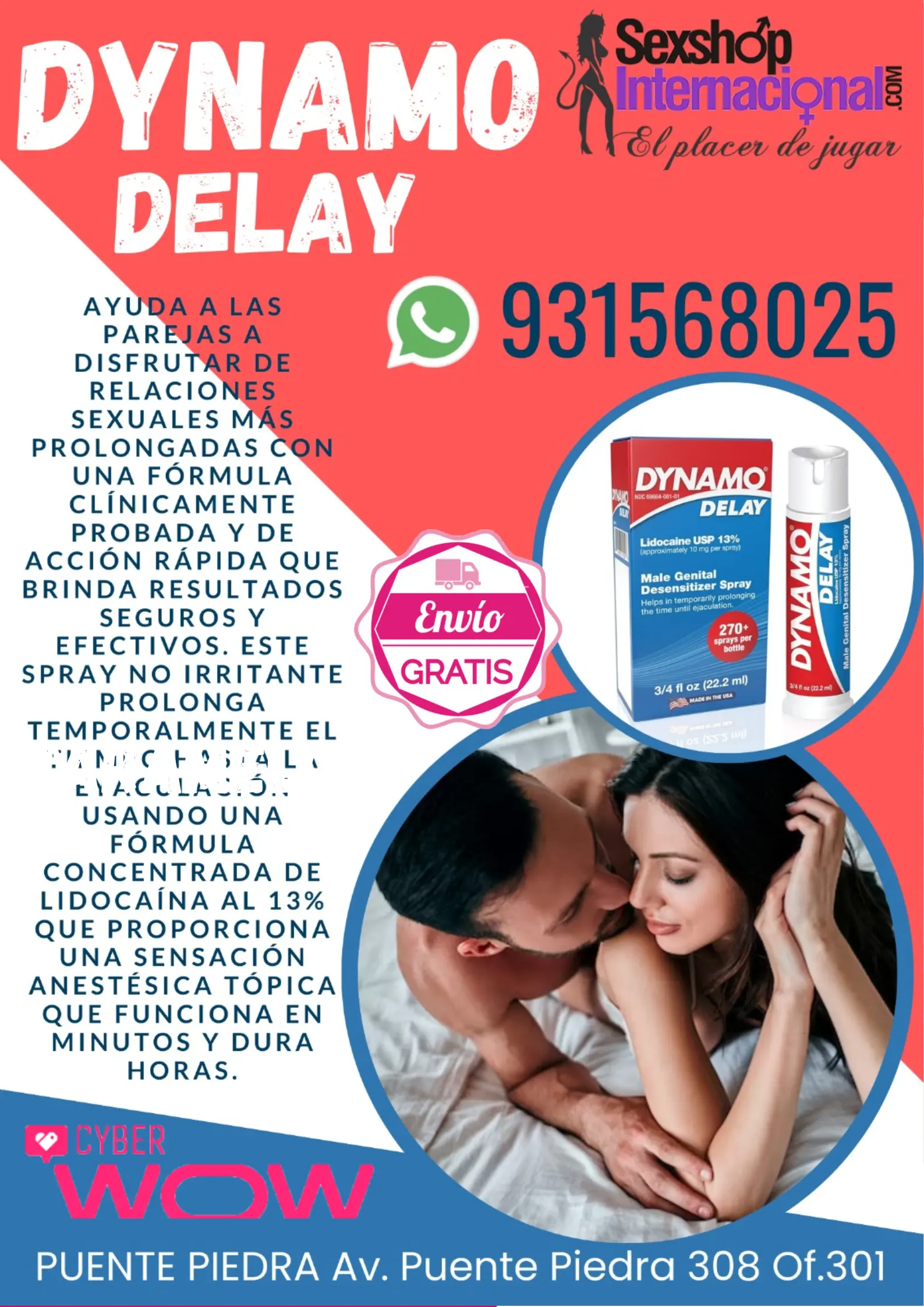 DYNAMO DELAY 100 EFICAZ SEXSHOP LIMA