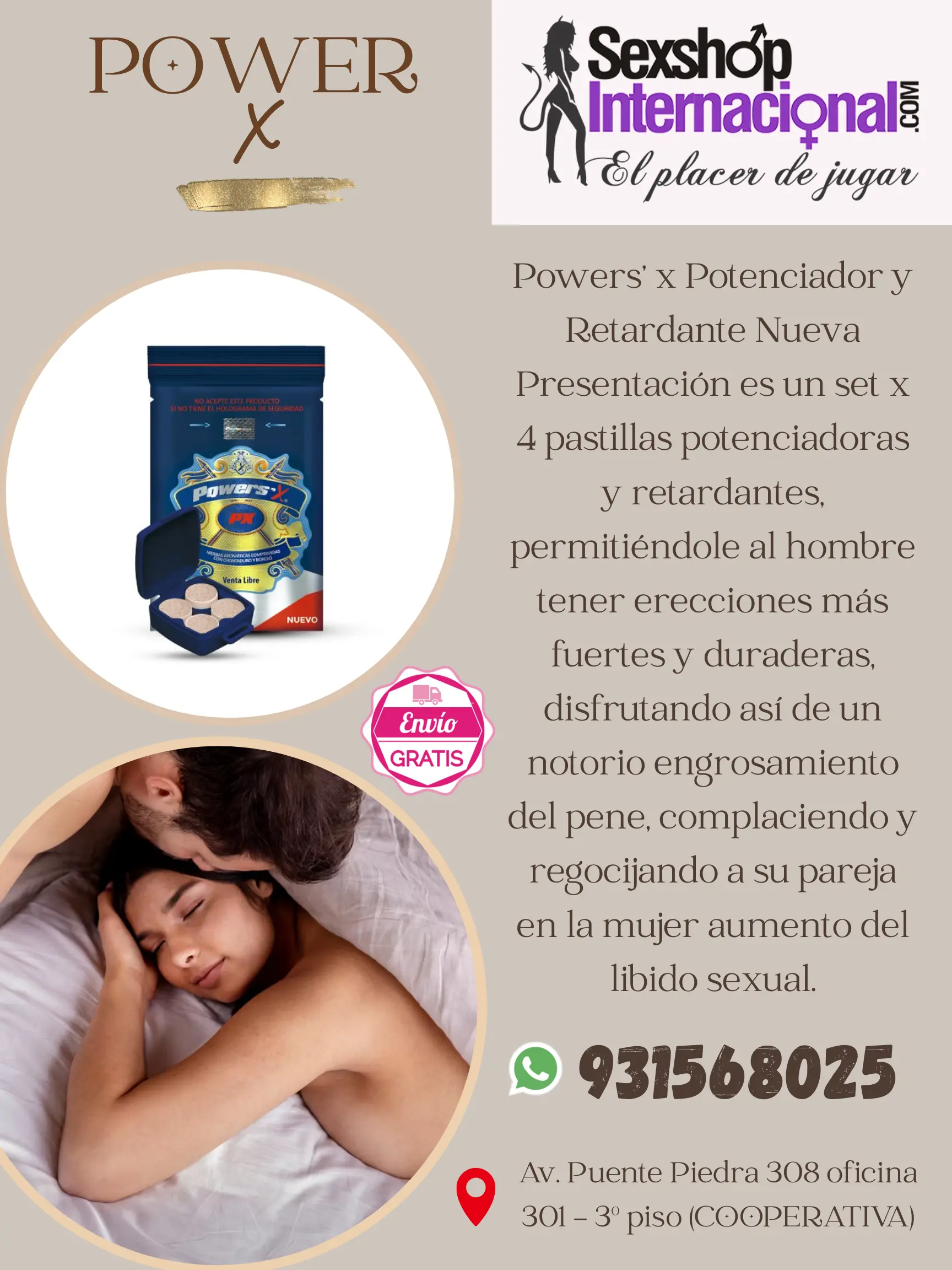 POWERS X FIRMESA Y MAYOR DURACION SEXSHOP LIMA
