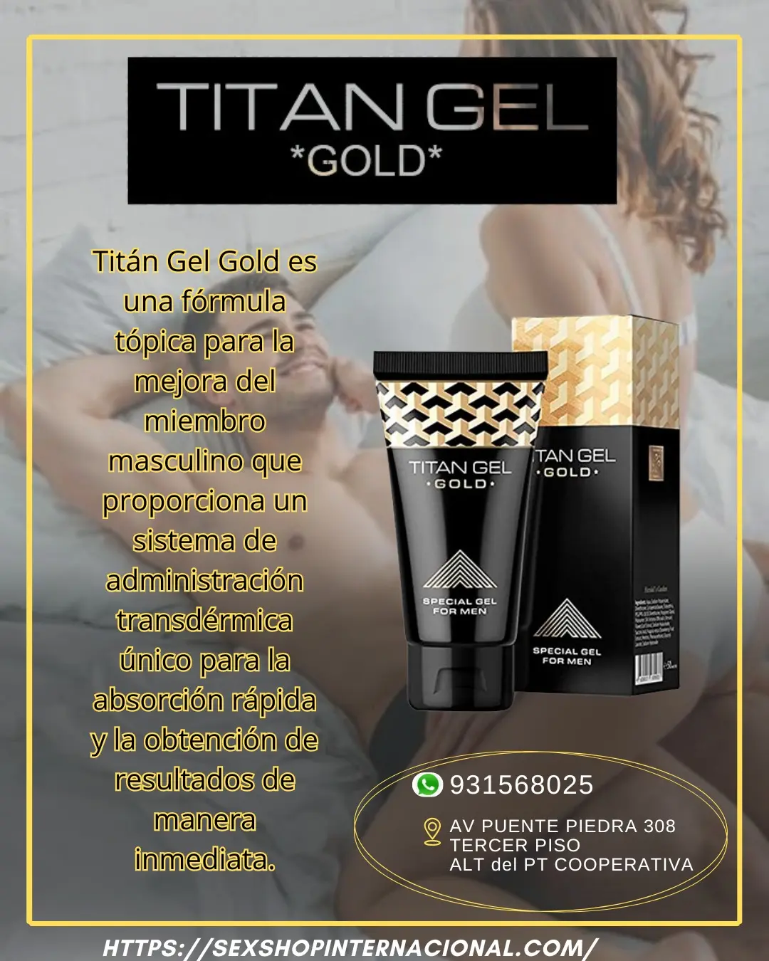 TITAN GEL GOLD DESARROLLADOR 50ML SEXSHOP LIMA