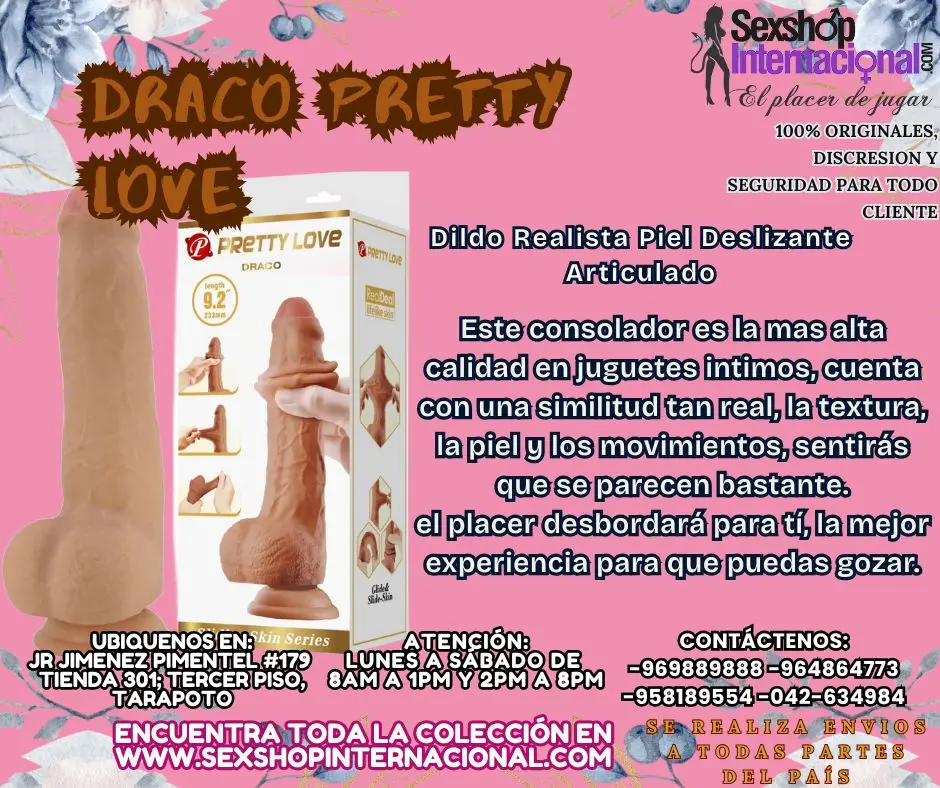 consolador draco pretty love juguete realista la tacto tarap