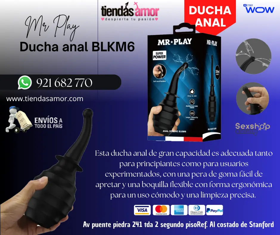 MR PLAY Ducha anal BLKM6 juguetes Masturbadores Lubricante