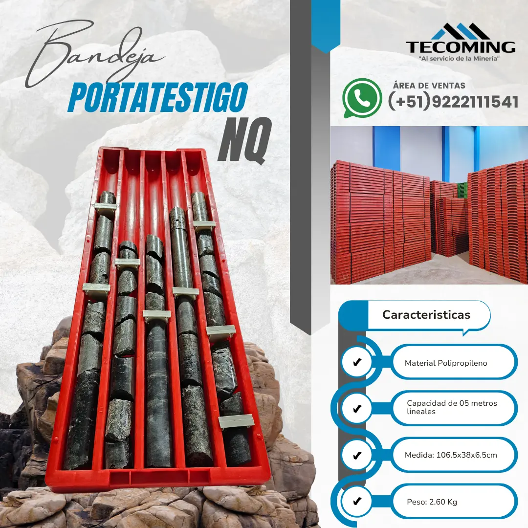  BANDEJAS NQ PARA YACIMIENTOS MINEROS - VETAS