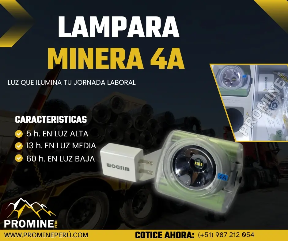 Lampara Minera 4A Más Horas Más Alcance Más Seguridad