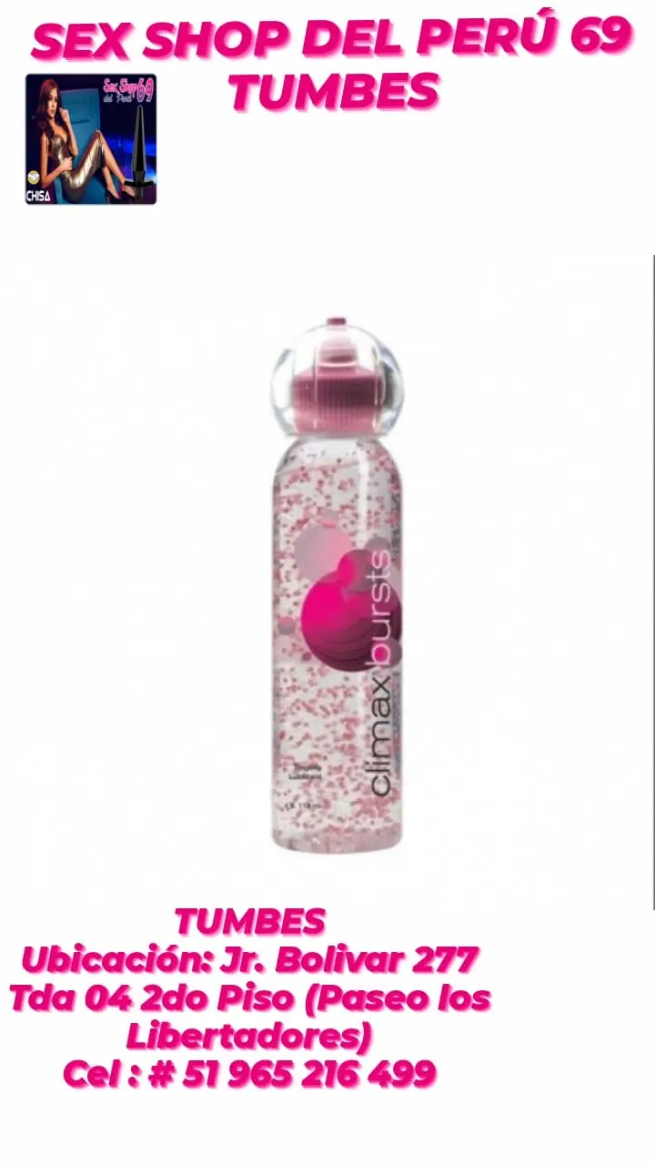 Lubricante con hormigueo a base de agua Climax Bursts 