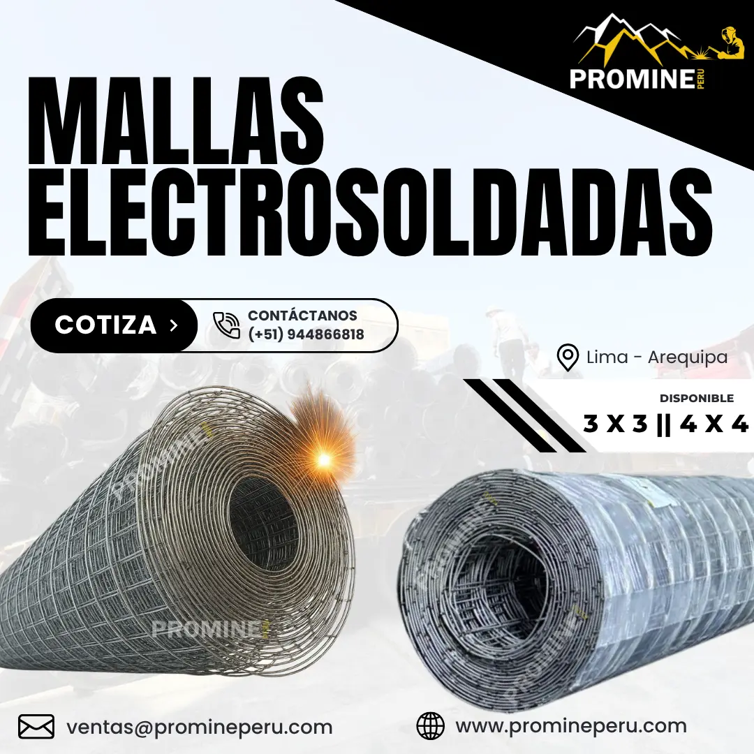 Malla Electrosoldada Alambre Negro 4x4 Refuerzo de mina