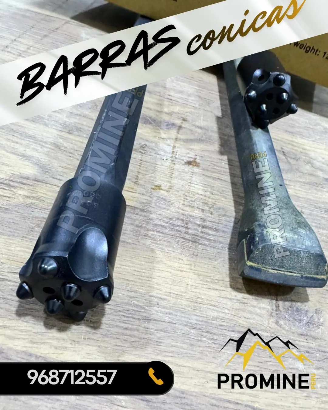 BARRAS Y BROCAS CONICAS PORDUCTO MINERO