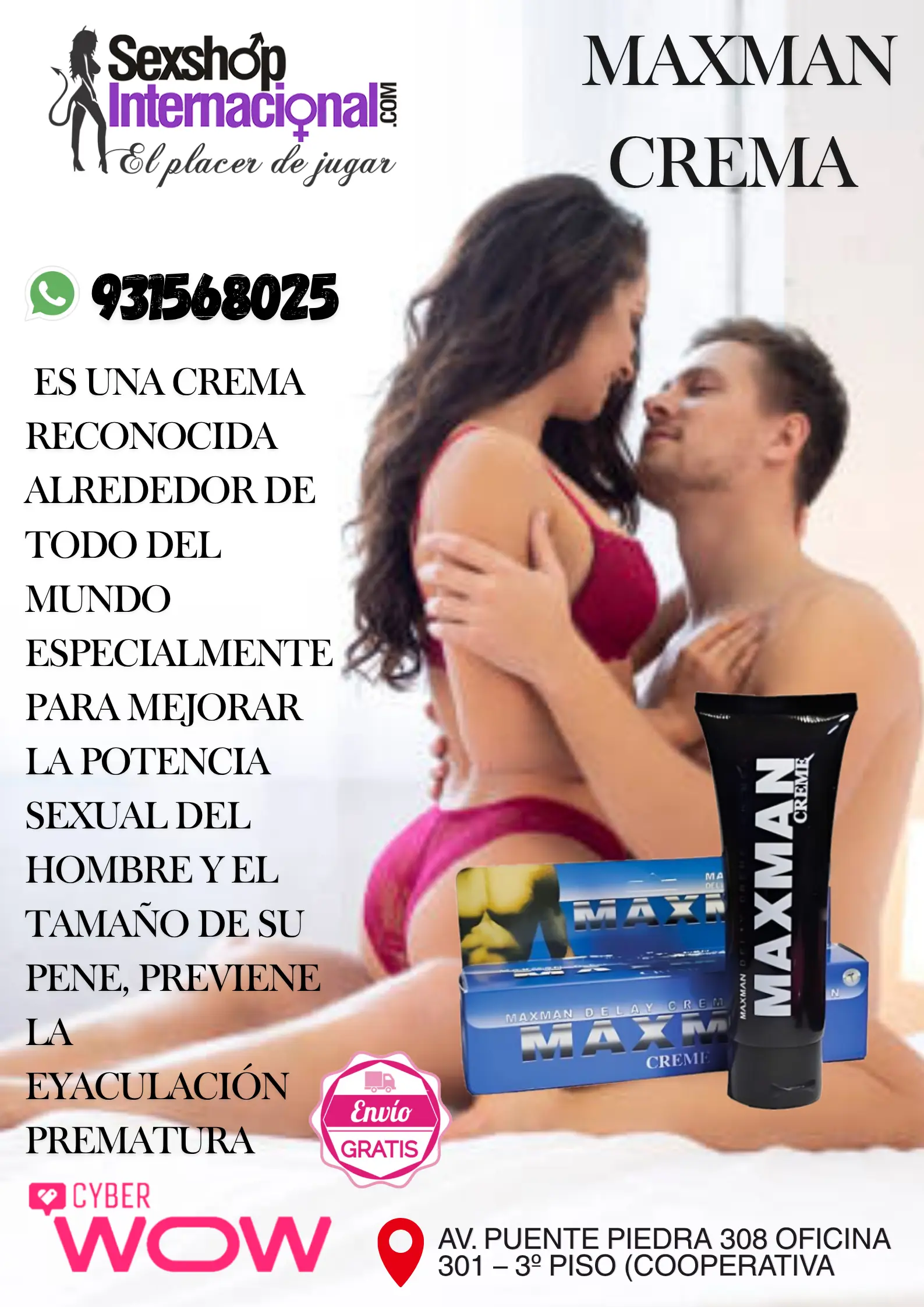 MAXMAN CREME PARA EL DESARROLLO DEL PNE LARGO Y GRUESO - S