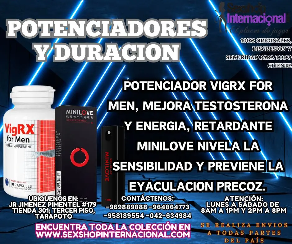 POTENCIADOR VIGRX Y RETARDANTE MINILOVE GARANTIZADO TARAPOTO