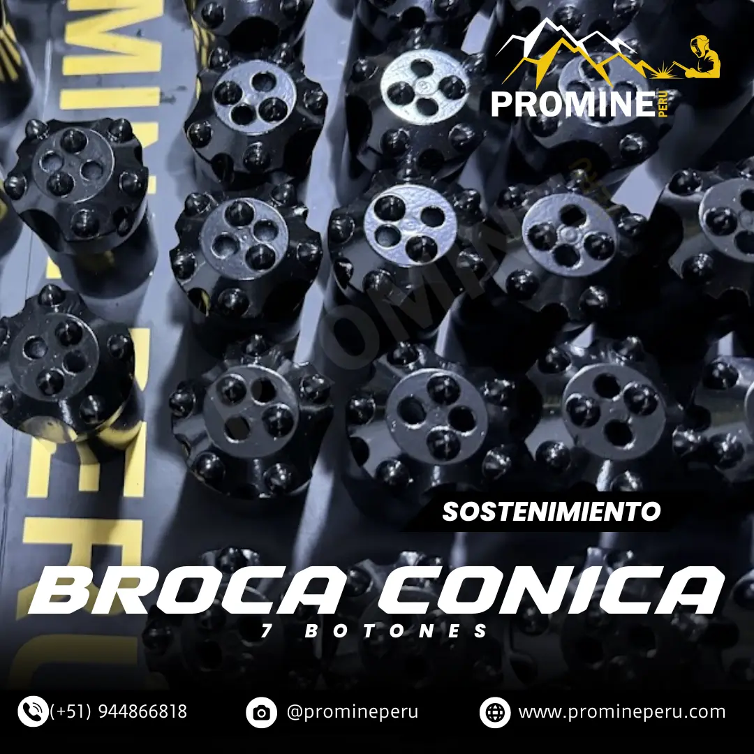 Broca Cónica 7 Botones Alternativa Perforación