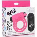 A-ANILLO VIBRADOR CONTROL REMOTO DE SILICONA ROSA