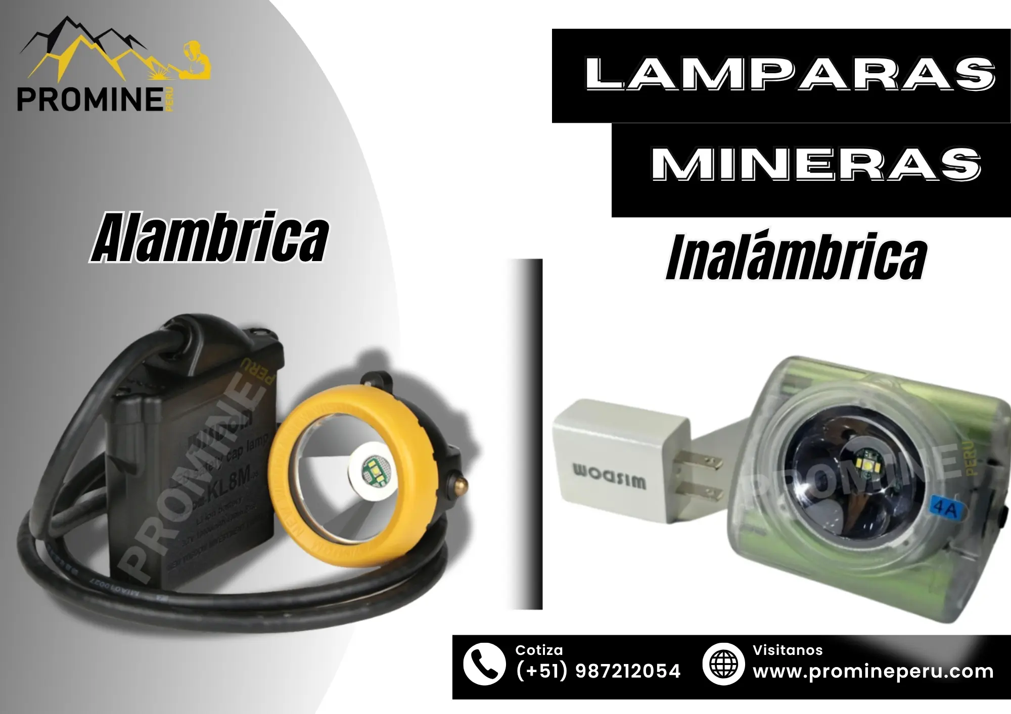 Lamparas Mineras Iluminación Profesional para Trabajo Bajo 