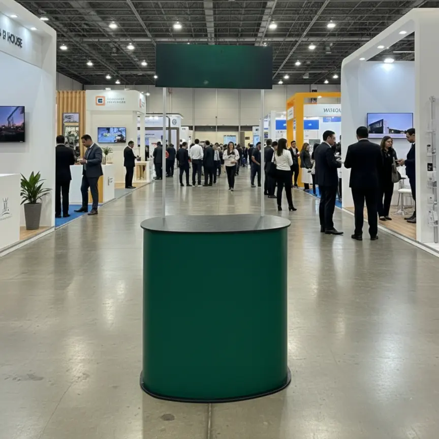 Módulo Curvo Plegable Counter de Diseño Profesional