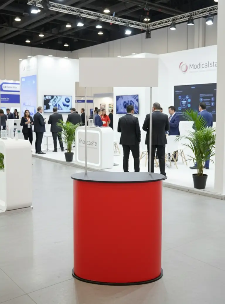 Módulo Curvo Plegable Counter de Diseño Profesional