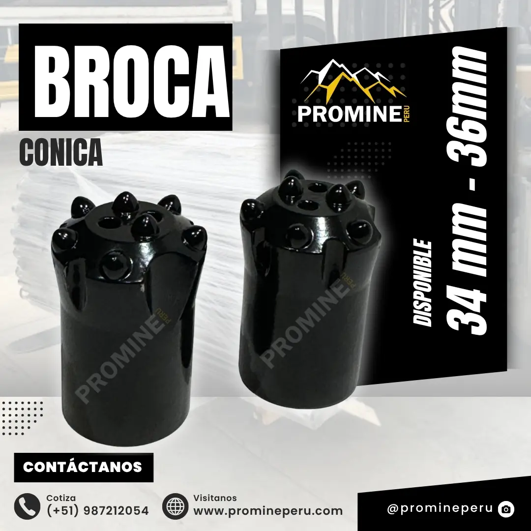 Brocas Cónicas Potencia Compacta Perforación Perfecta
