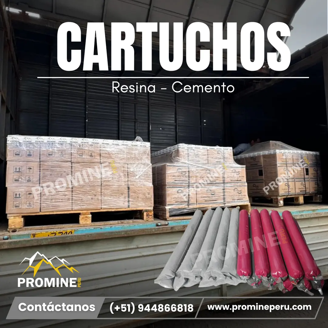 Cartuchos de Resina y Cemento - Anclaje - Mineria