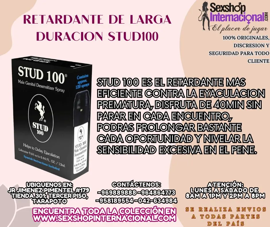 RETARDANTE DE LARGA DURACION STUD100 DURA HASTA 40MIN TARAPO