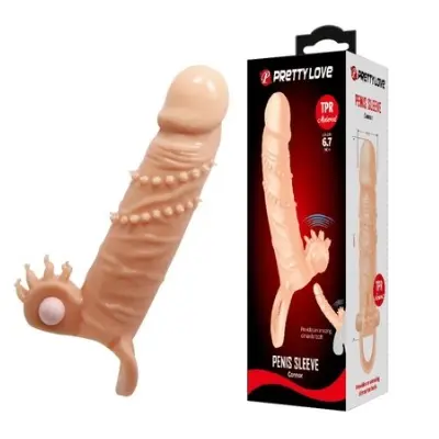 Funda De Extension Con Vibrador Pretty Love 6.7