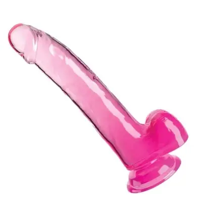 Consolador King Cock Clear Rosa 9 Con Testiculo