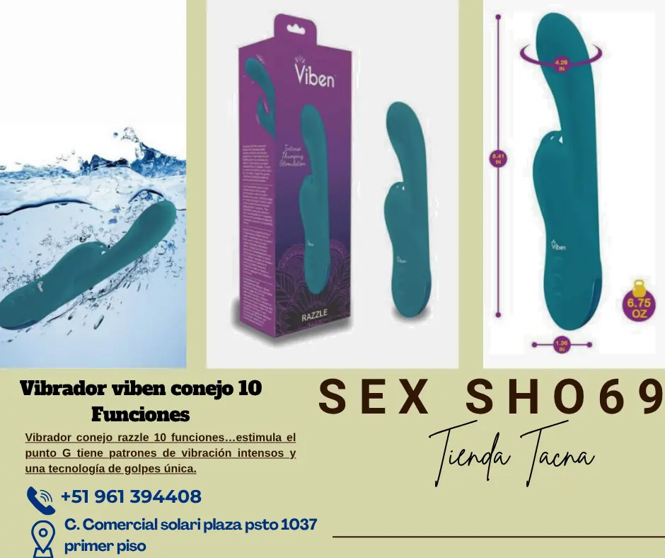 Vibrador viben conejo 10 Funcioness