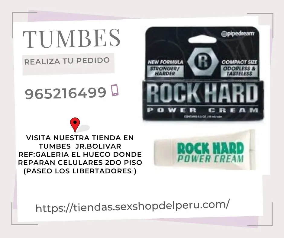 Crema Rock Hard Power para mejorar el rendimiento sexual
