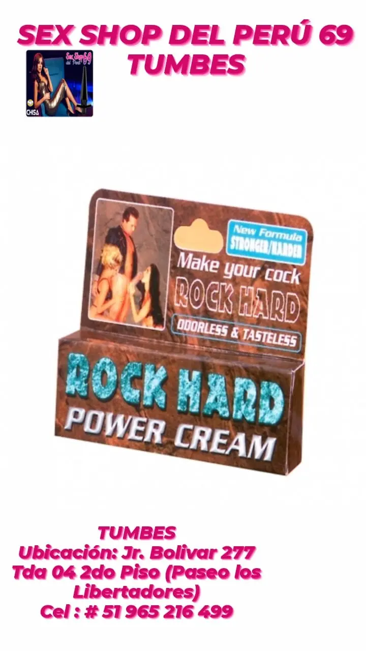 Crema Rock Hard Power para mejorar el rendimiento sexual