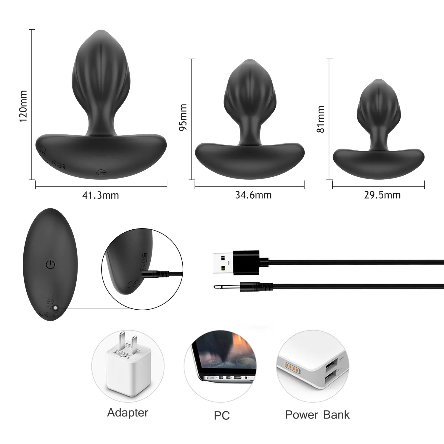 WINYI - SET PLUG ANAL VIBRADOR - SEXSHOP OFERTAS MIRAFLORES
