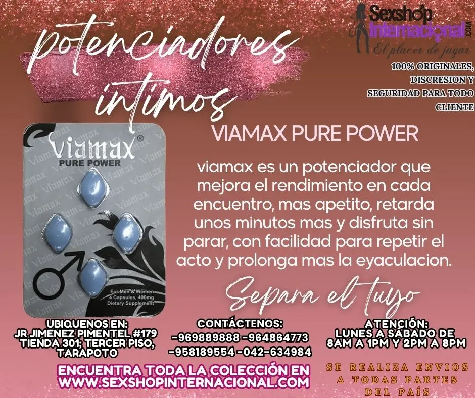 potenciadores intimos viamax pure power tarapoto sextoys