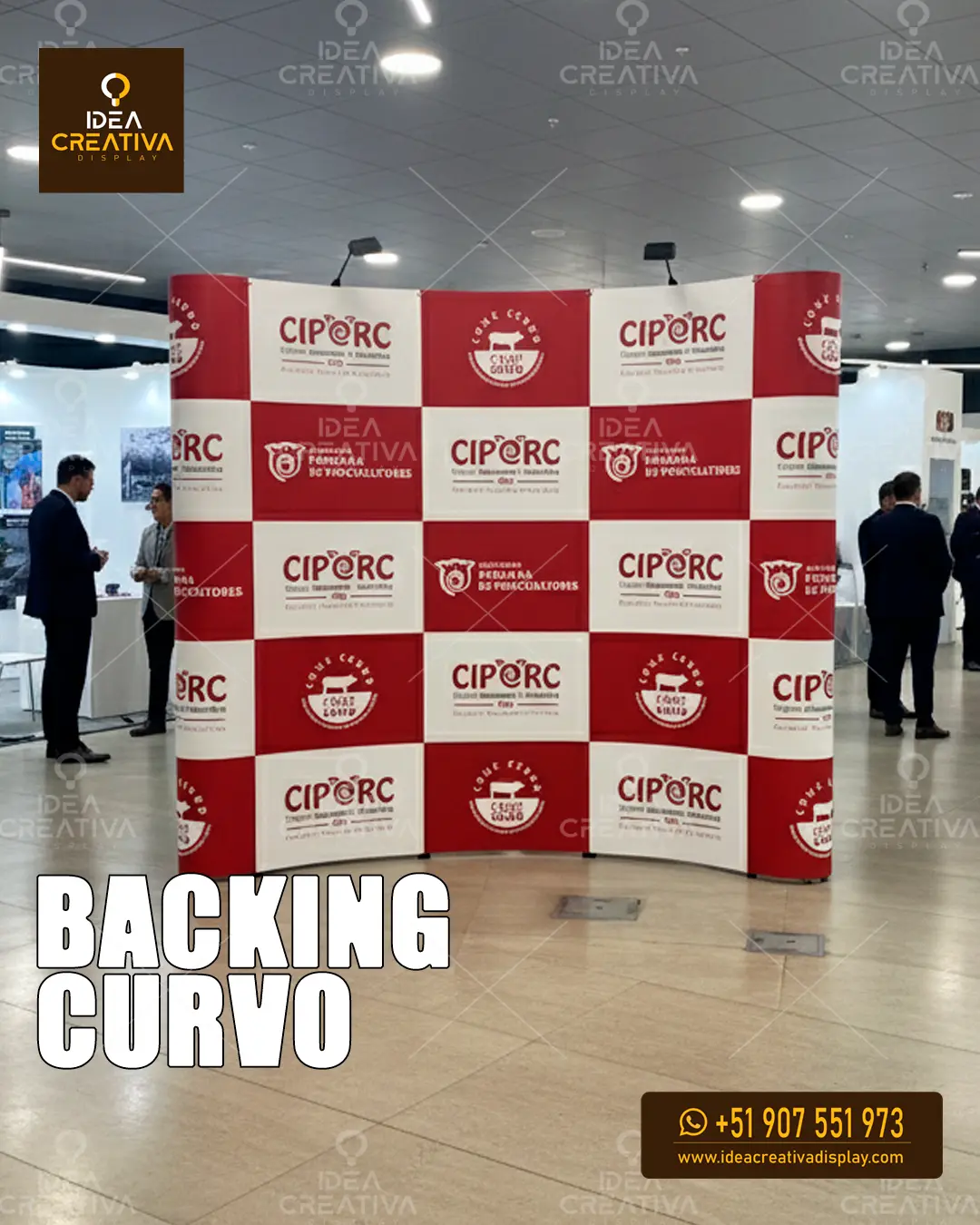 Backing Curvo Imantado FONDO DE PRENSA DE ALTO IMPACTO EN 