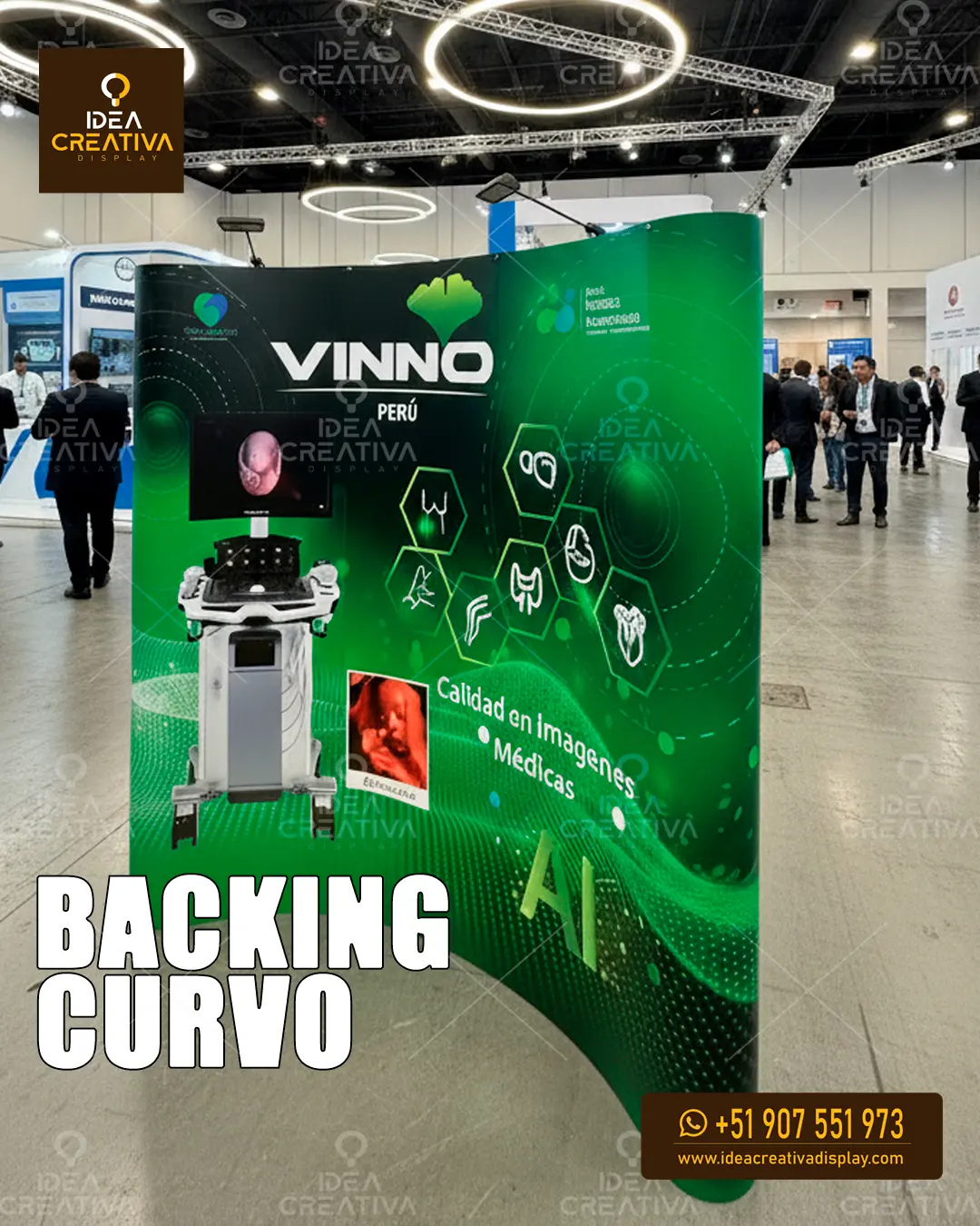 Backing Curvo Imantado FONDO DE PRENSA DE ALTO IMPACTO EN 