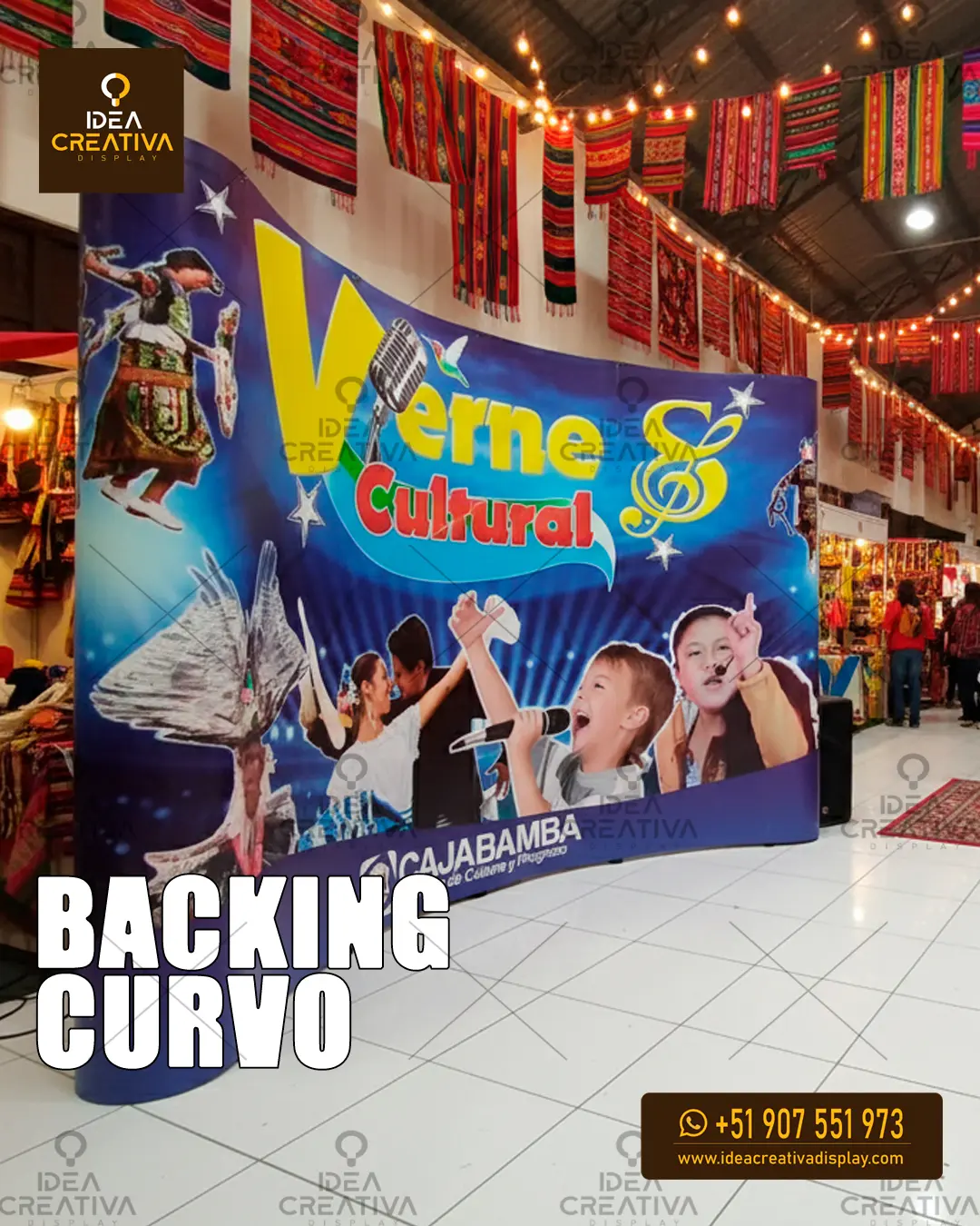 Backing Curvo Imantado FONDO DE PRENSA DE ALTO IMPACTO EN 