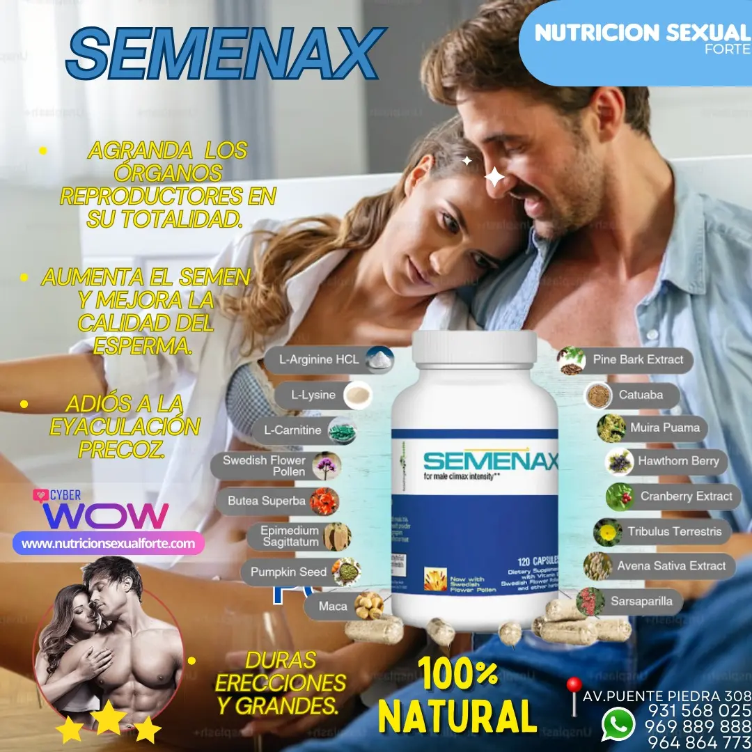 SEMENAX AUMENTA LA MOTILIDAD DE TUS ESPERMATOZOIDES SEXSHP