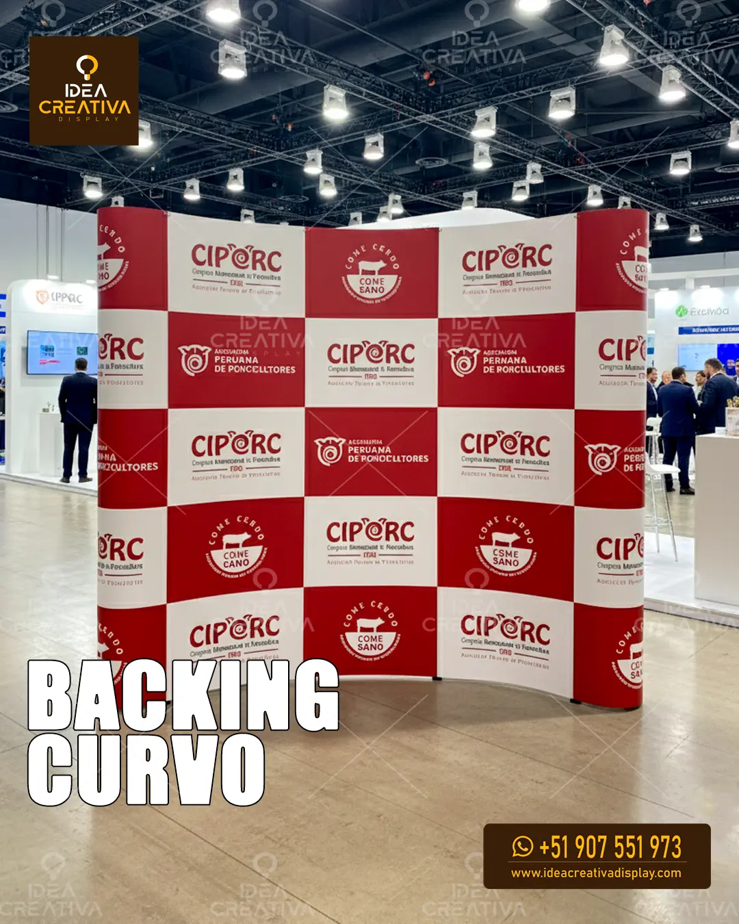 Backing Curvo Imantado Plegable Fondo Profesional de Armad