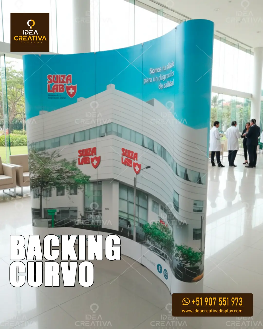 Backing Curvo Imantado Plegable Fondo Profesional de Armad