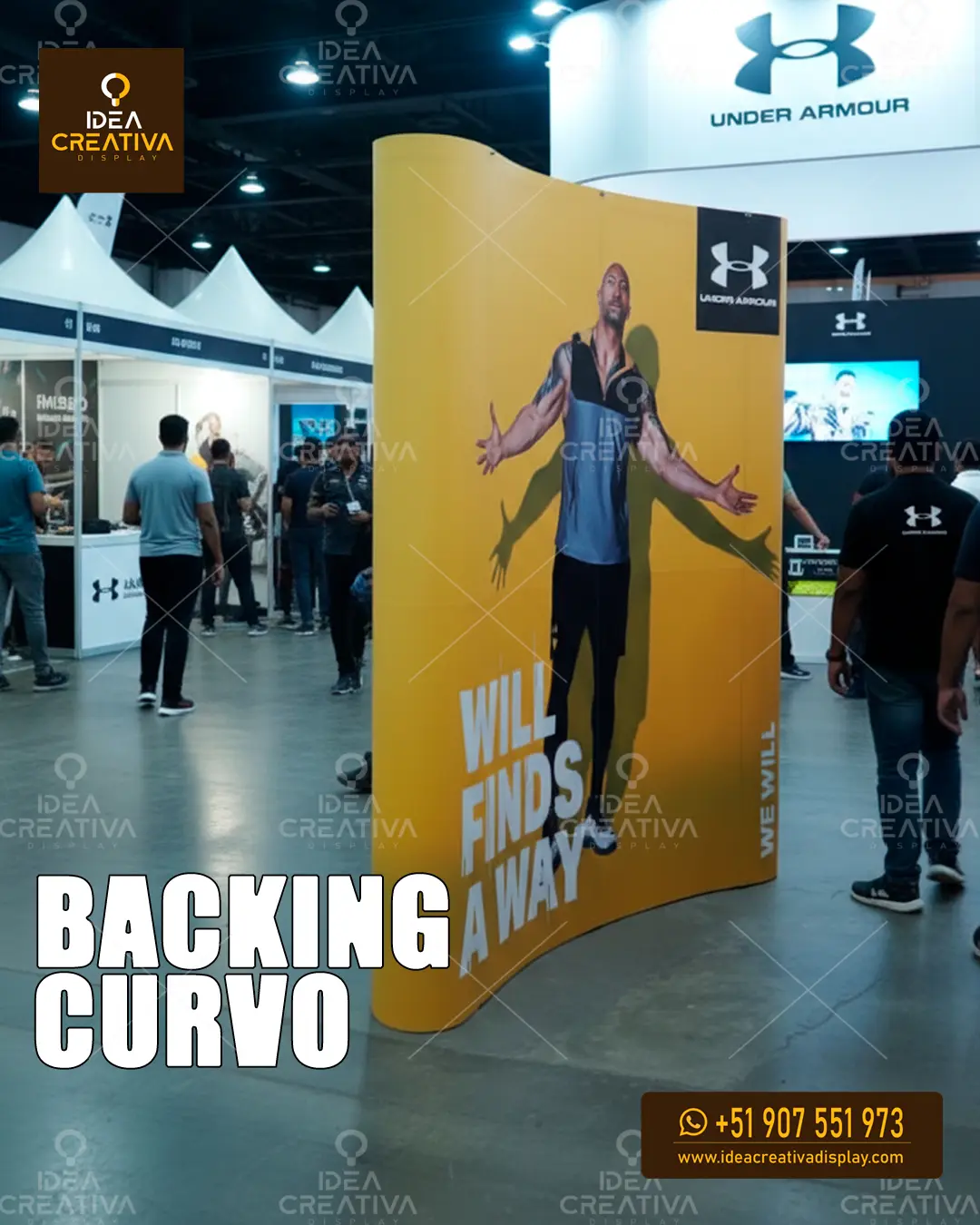 Backing Curvo Imantado Plegable Fondo Profesional de Armad