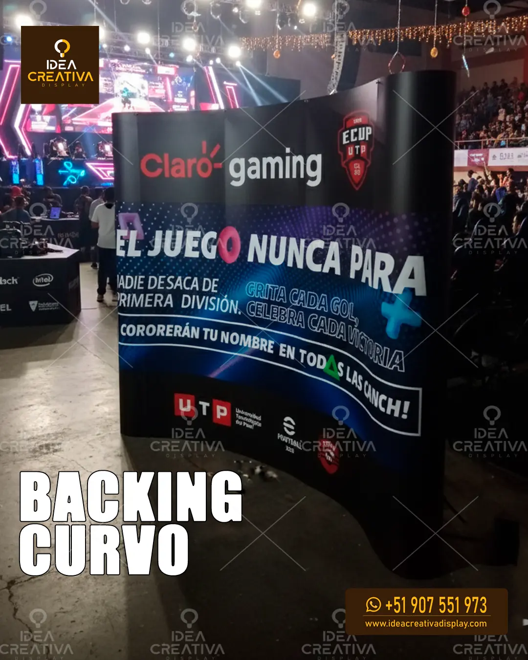 Backing Curvo Imantado Plegable Fondo Profesional de Armad