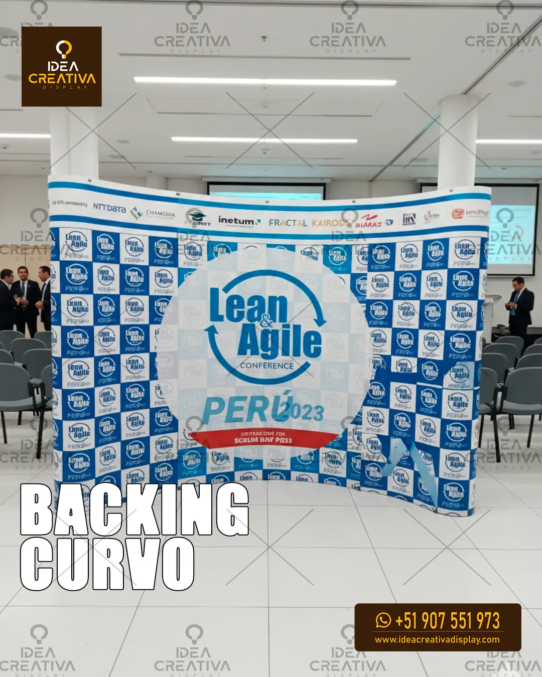 Backing Curvo Imantado Plegable Fondo Profesional de Armad