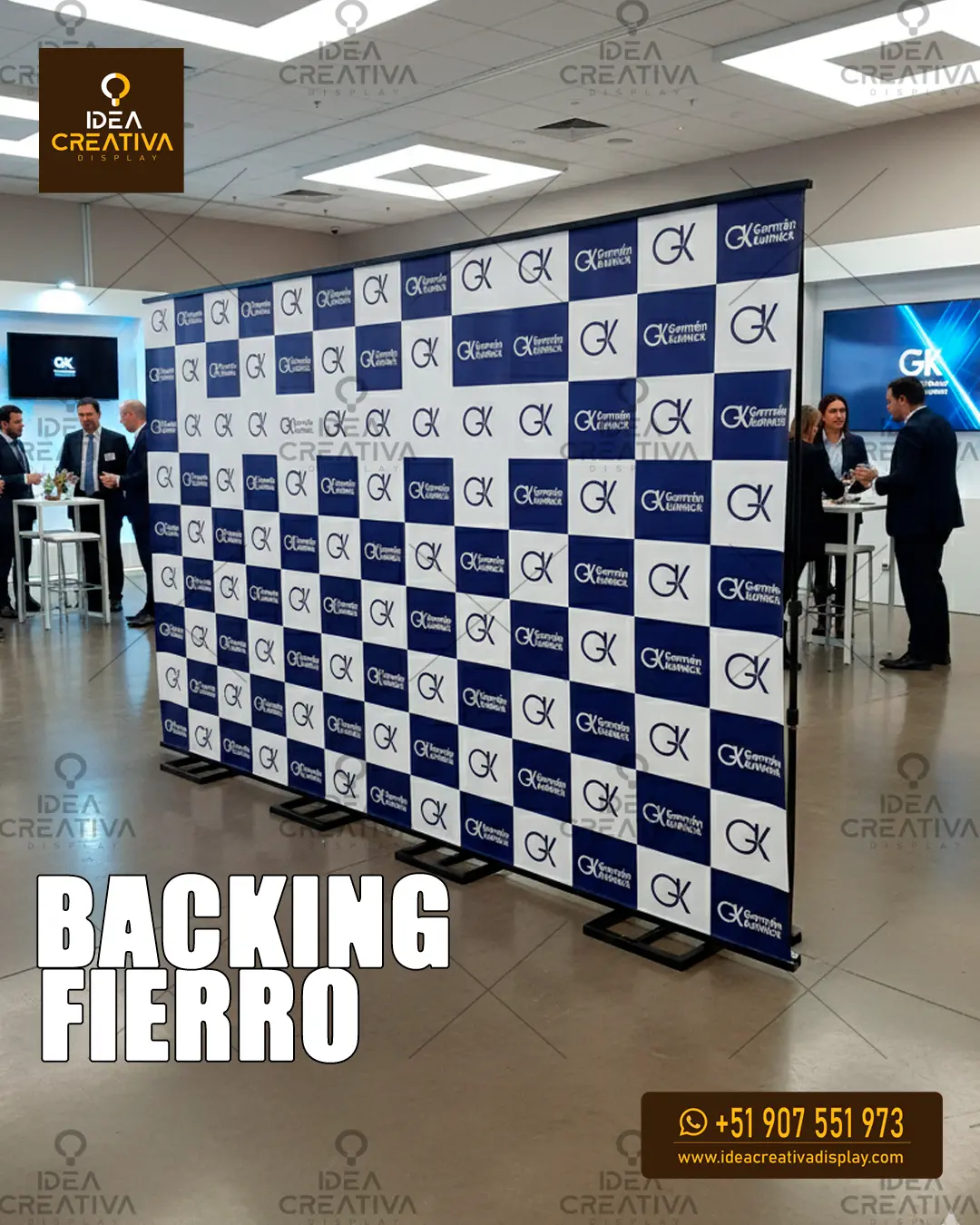 Backing Fierro Exterior Reforzado Estructura Metálica de A