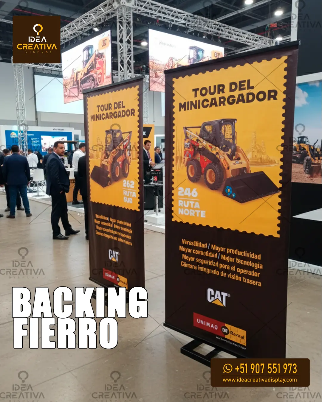 Backing Fierro Exterior Reforzado Estructura Metálica de A