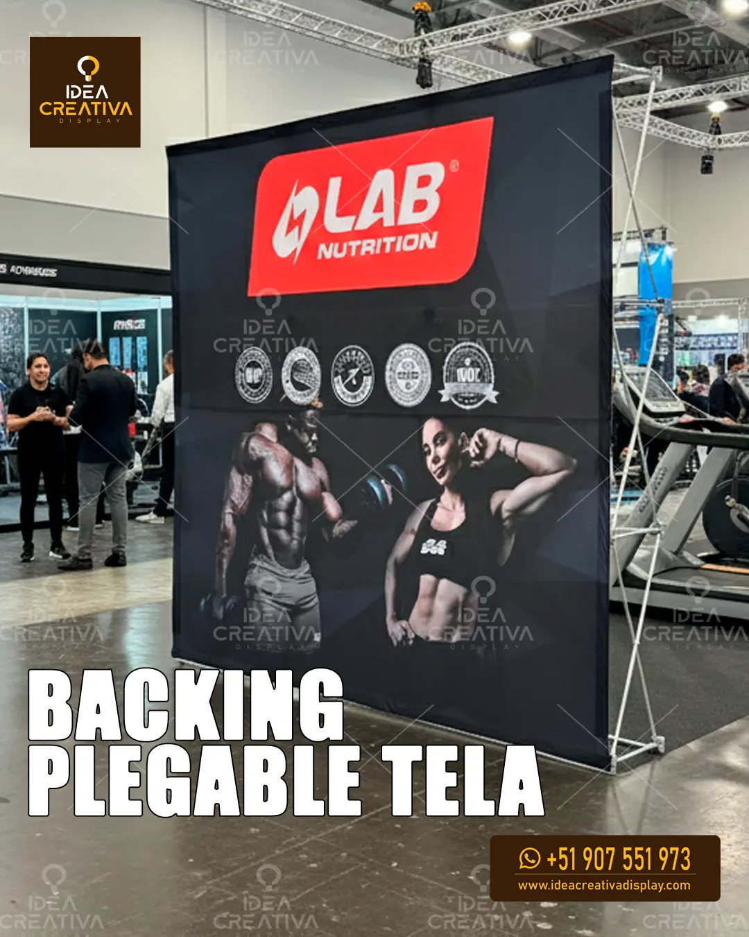 Backing Plegable de Tela Sublimación Ultraligero Antiar