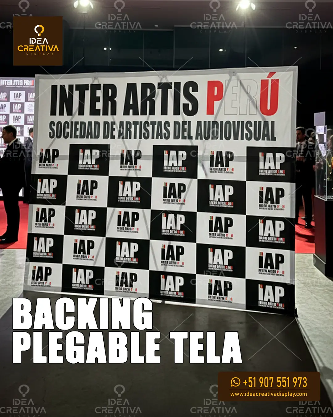 Backing Plegable de Tela Sublimación Ultraligero Antiar