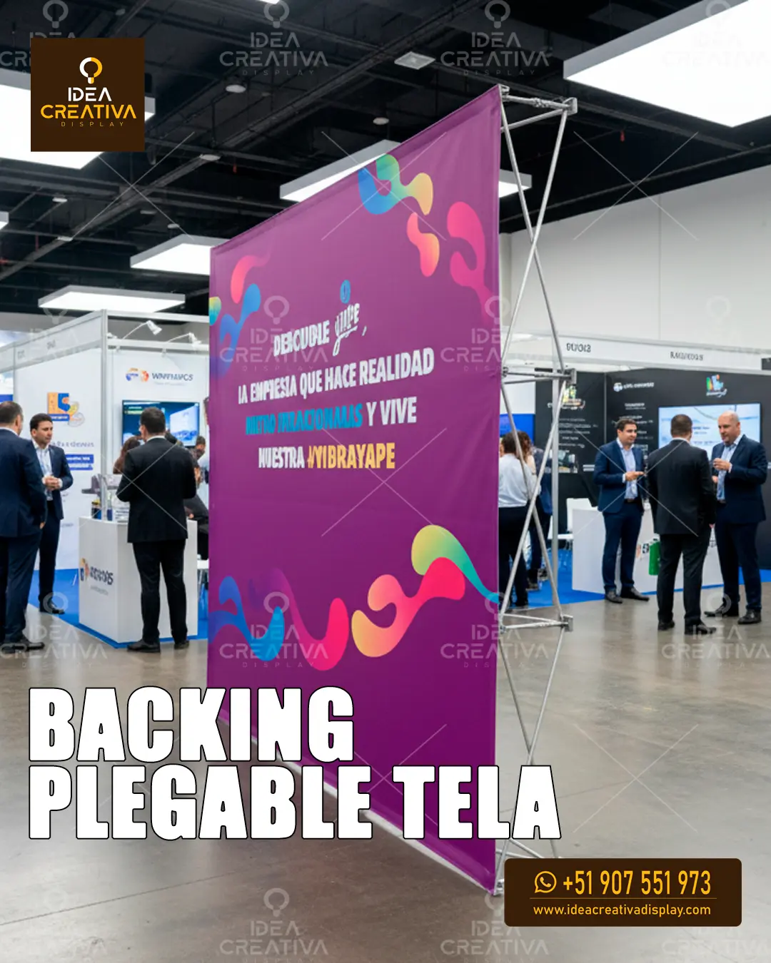 Backing Plegable de Tela Sublimación Ultraligero Antiar